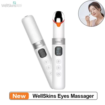 

WellSkins Eyes Massager Beauty Instrument LCD Display Warm Colored Light Heated Eye Care 3 Gears Vibration Eye Massager
