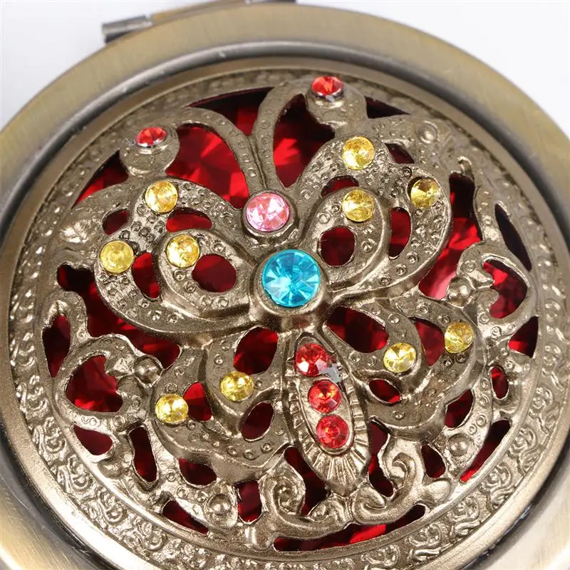 Круглая двухсторонняя Складная мини косметическая сумочка для косметики