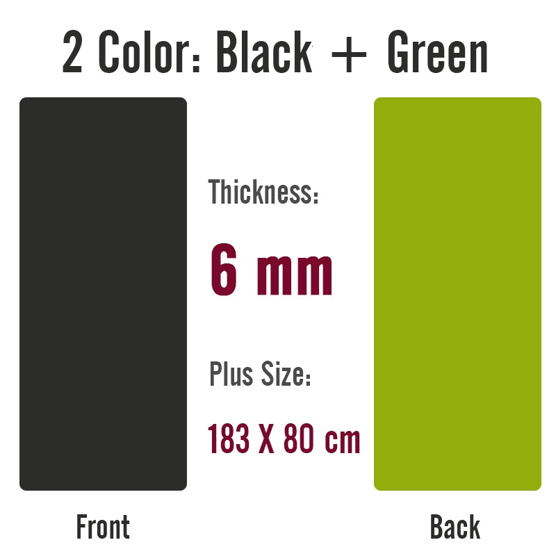 183X80CM Thicker 6mm 183x800x8 мм TPE коврик для йоги с двухсторонним использованием большой размер Противоскользящий коврик для начинающих экологический фитнес-гимнастика коврики - Цвет: 183X80CM Thicker 6mm