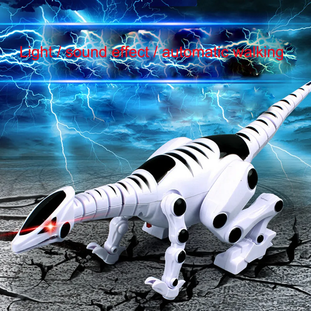 Электрический ходячий динозавр игрушка модель Интеллектуальный интерактивный умный игрушечный динозавр Робот Игрушки с дистанционным управлением Звук Свет для ребенка подарок Z108