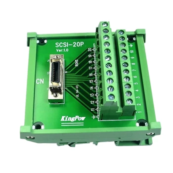 

SCSI-20 Pin CN Type Female Module Board Terminal Block Connector DIN Rail Mount