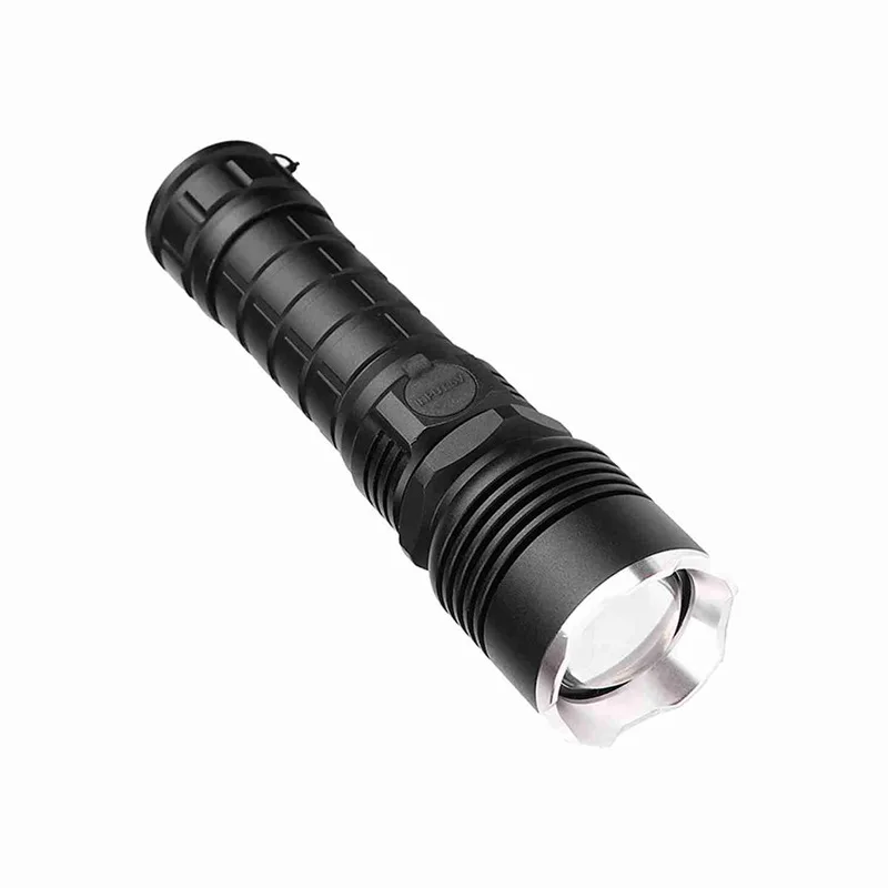 

1 Pcs Black Powerful LED Flashlight Use XHP Lamp Beads 5 Lighting Mode Supports Zoom Lighting Distance Is Greater Than 500M