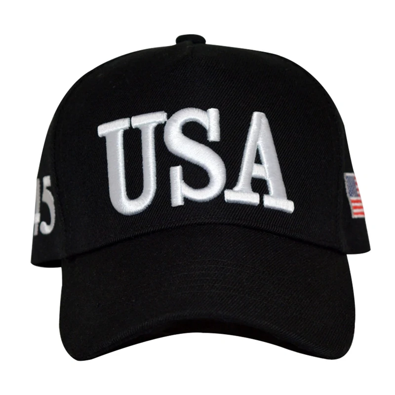 Стиль США шляпа толстовки с надписью «Make America Great Again» Шапки Для женщин Кепки s бренд флаг Кепки s бейсбольная кепка USA Для мужчин США Бейсбол - Цвет: BK