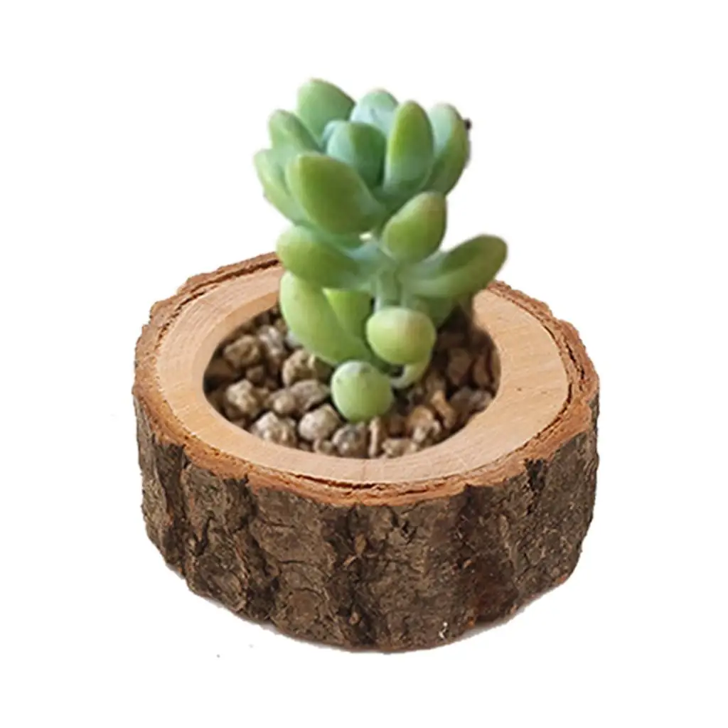 2.5cm Tree Stump Tea Light Candle Holder Succulent Pot Wedding Centerpieces