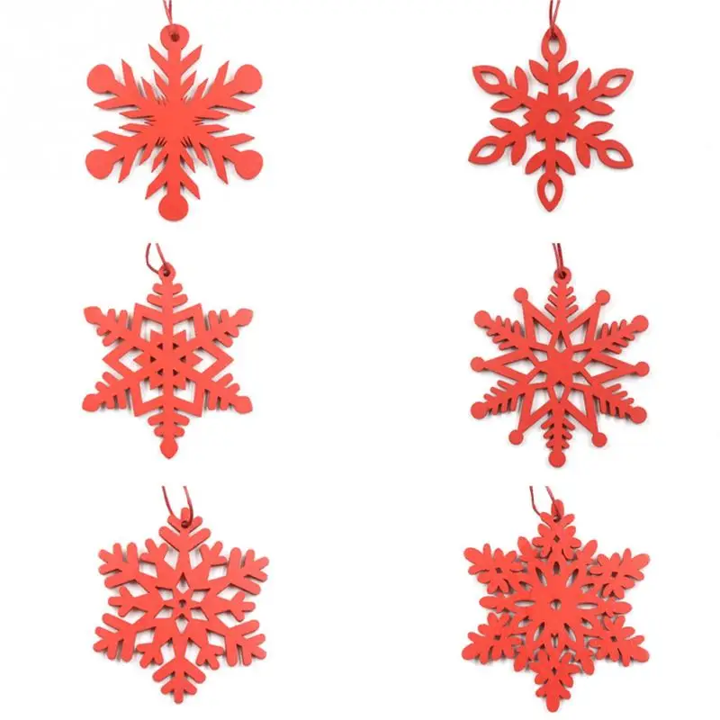 6.9cm 6pcs Искусственная Снежинка Замороженные вечерние рождественские украшения на Рождество дома Свадебные украшения рождественской елки украшения с утолщённой меховой опушкой - Цвет: 6.9cm 6pcs