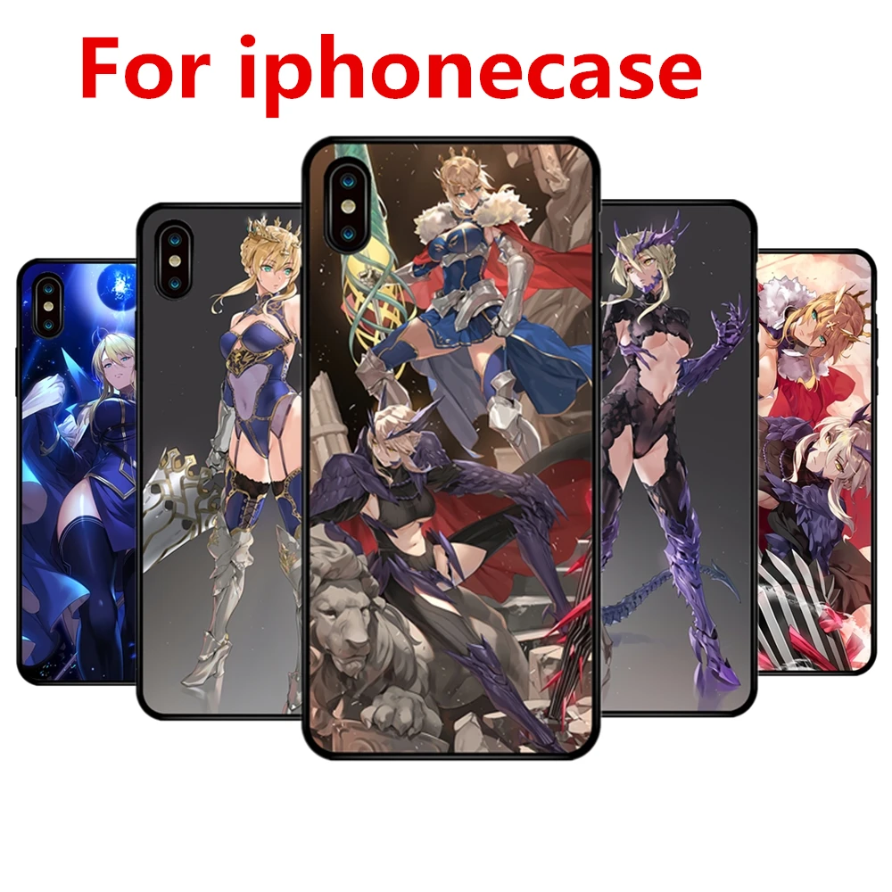 Fate Grand Order Saber Lancer Artoria Soft Phone Case Cover for Iphone X XR XS MAX 6 7 8 Plus 11 Pro | Дом и сад