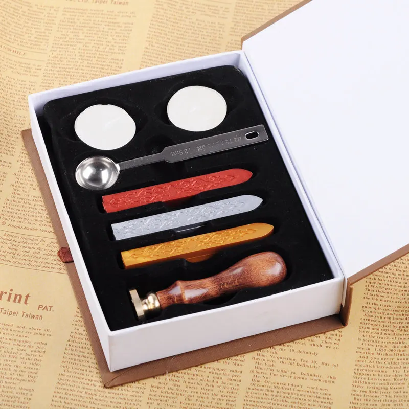 New Stamp with Gift Box Retro Style Alphabet Envelope Sealing Wax Stamp Set DIY Scrapbooking 26 Letter Wax Seal Stamp