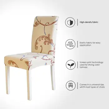 

Dining Chair Cover Spandex Elastic Pastoral Print Modern Slipcovers Furniture Cover Kitchen Wedding housse de chaise