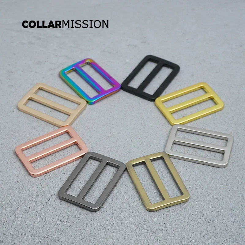 

50pcs/lotRetailing Tri-Glid DIY accessory for 30mm sewing bag belt dog cat collar high quality plated metal buckle 8 colours