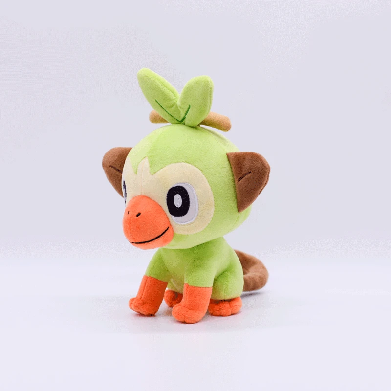 Takara Tomy Покемон 3 шт./компл. Куклы Мягкие щит меч Grookey Sobble Scorbunny плюшевая игрушка в виде фигурки; высота каблука 18 см
