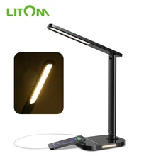 

LITOM LED Desk Lamp Dimmable Touch Table Lamp 12W USB Powered table Light 6000K night light touch dimming portable lamp