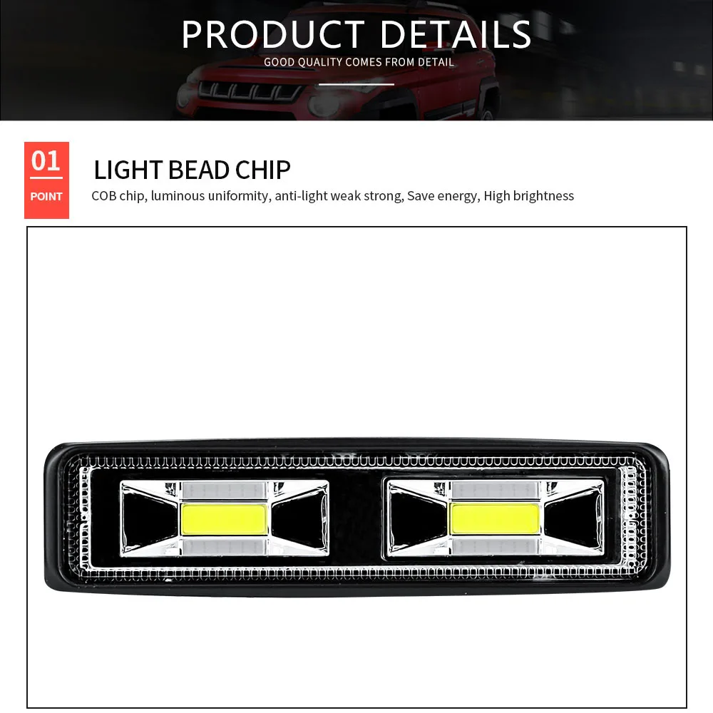 2 шт/1 шт 9-30 в 48 Вт 2LED рабочий свет бар прожекторы внедорожники ATV лампы