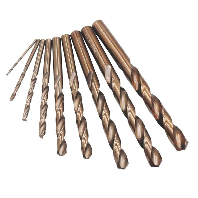 HSS 5% Cobalt Dril Bits Mini Twist Drill Bit Titanium Coated Drill Bit Set Woodworking Metal Plastic Tools