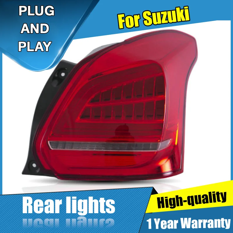 Автомобильный Стайлинг для Suzuki Swift задняя фара 17-19 для Swift задние фонари, выделенный Автомобильный свет, светодиодные задние фонари с 2 шт
