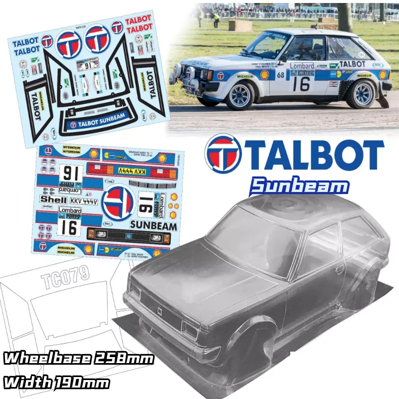 1/10 Rc Rally Pc Body Shell Talbot 