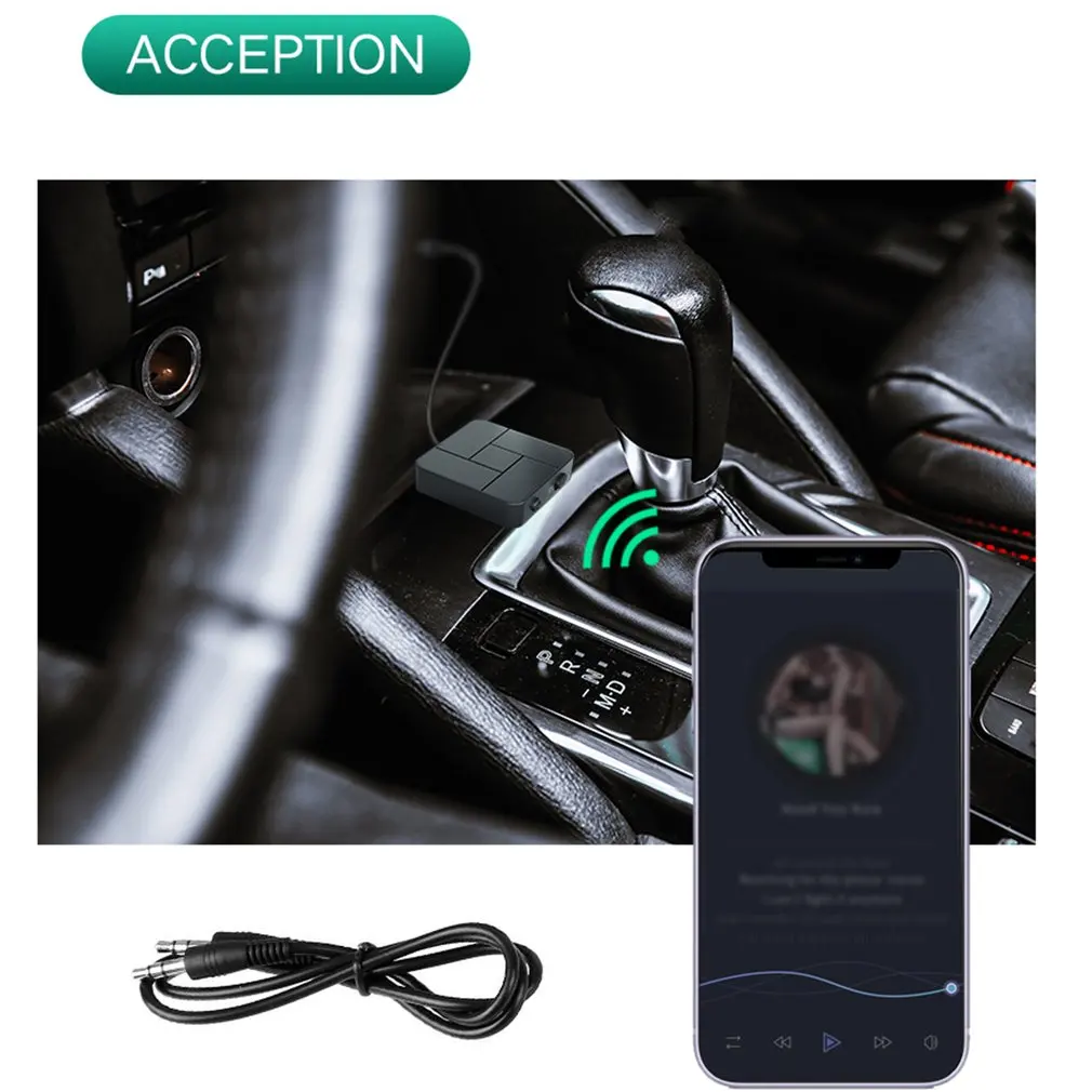 Distância sem Fio Receptor de Áudio sem Fio Adaptador de Áudio 2-em-1 de Longa Receptor Portátil Microfone Embutido 5.0 5 High Quality Computador e Escritório