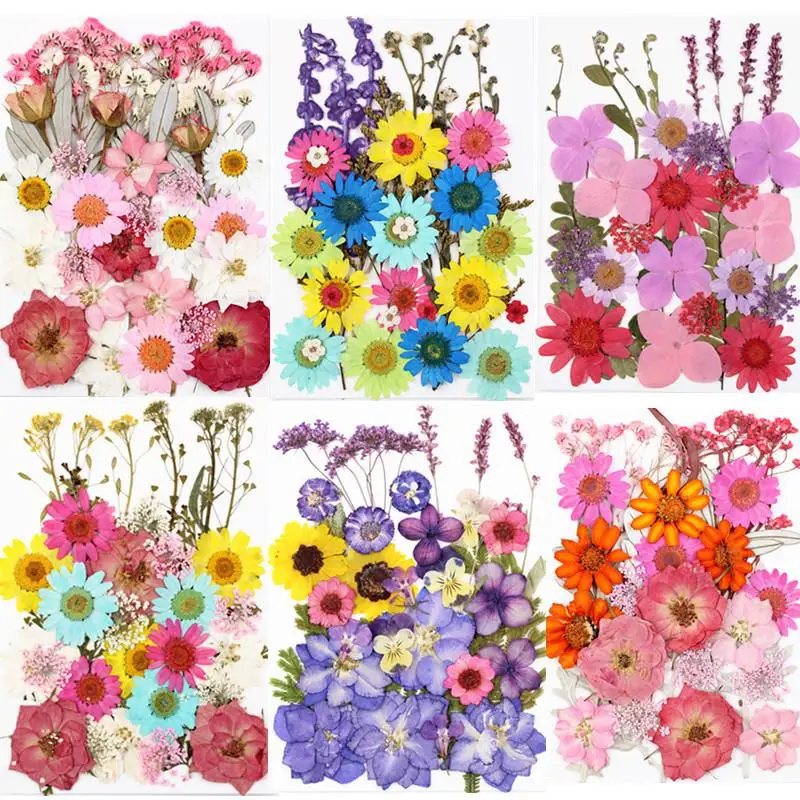 

1 Pack Dried Flowers UV Resin Flowers Stickers Dry Beauty Decal For DIY Epoxy Resin Filling Jewelry Decoration 2021 New