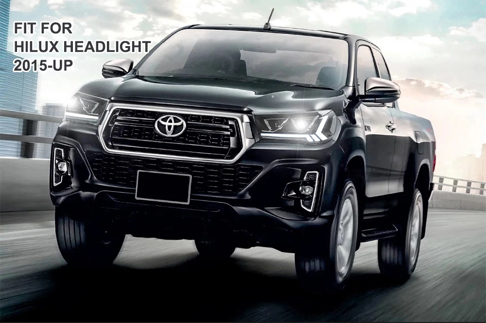 Vland передние фары для Toyota Hilux фары светодиодный головной фонарь plug and play с движущимся сигналом