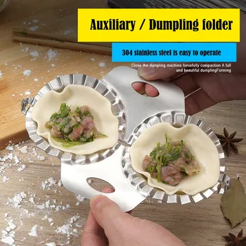 

DIY Double Head Manual Making Dumpling Mold Stainless Steel Flower Shape Quick Makes dumplings Pierogi Ravioli Turnovers JS