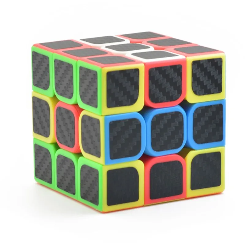 3x3x3 5,7 см скоростной Магический кубик из углеродного волокна, флуоресцентные цветные Волшебные кубики, обучающая игрушка-головоломка против давления для детей и взрослых