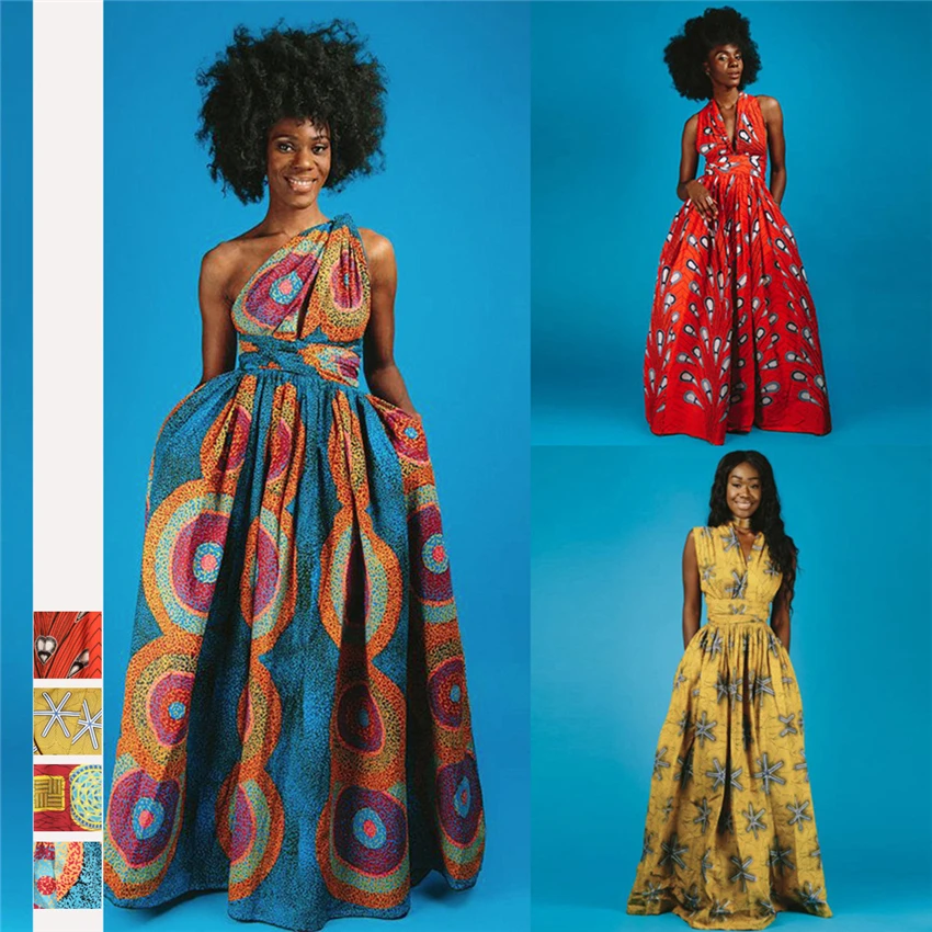 Принт дамы Дашики одежда нигерийское кружево своими руками африканские платья для женщин Африка Мода Вечерние платья "Анкара"