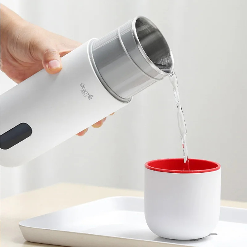 Xiaomi Mijia Deerma, портативная электрическая чашка для воды, 350 мл, термос, чашка для тушения, температурный дисплей, умное сенсорное управление, изоляционный горшок