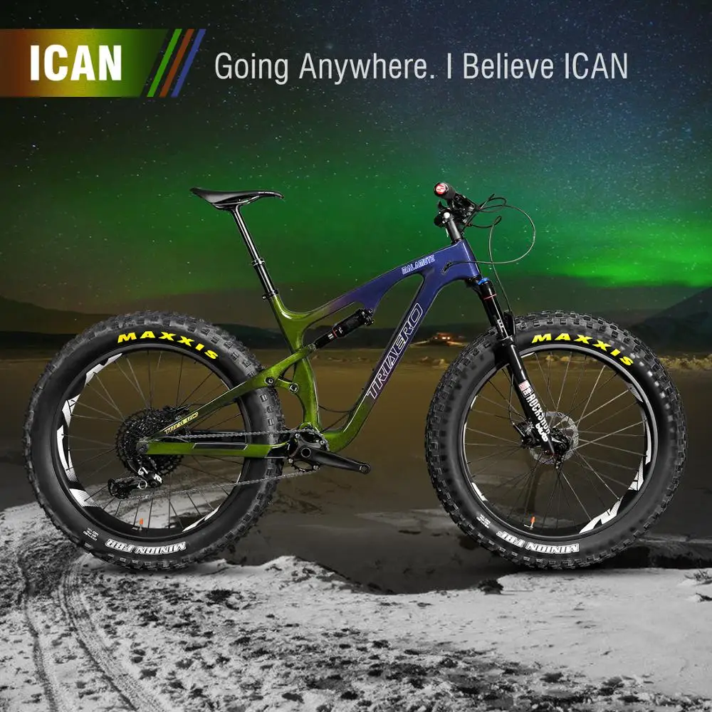 26er Full Suspension Fat Bike Snow Carbon Bike 120mm Travel Bsa 120mm Bb  Shells 4.8 Tires - Bicycle - AliExpress