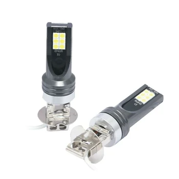 

2pcs H3 LED Fog Light Bulbs High Low Beam Headlight 6000K White 12V-24V Durable