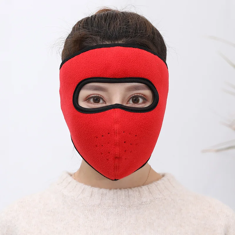 Outdoor in autumn and winter Balaclava Full Face Mask Warmer Sports Ski Bike Snowboard Face Shield Mountaineering Head Cover - Цвет: Red Short