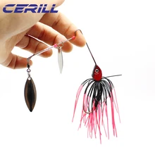 

Lot 10 Cerill Hard Squid Spinner Bait Pike Swivel Wobblers 15 g Metal Fishing Lure Silicone Skirt Artificial Jigging Spoon Trout