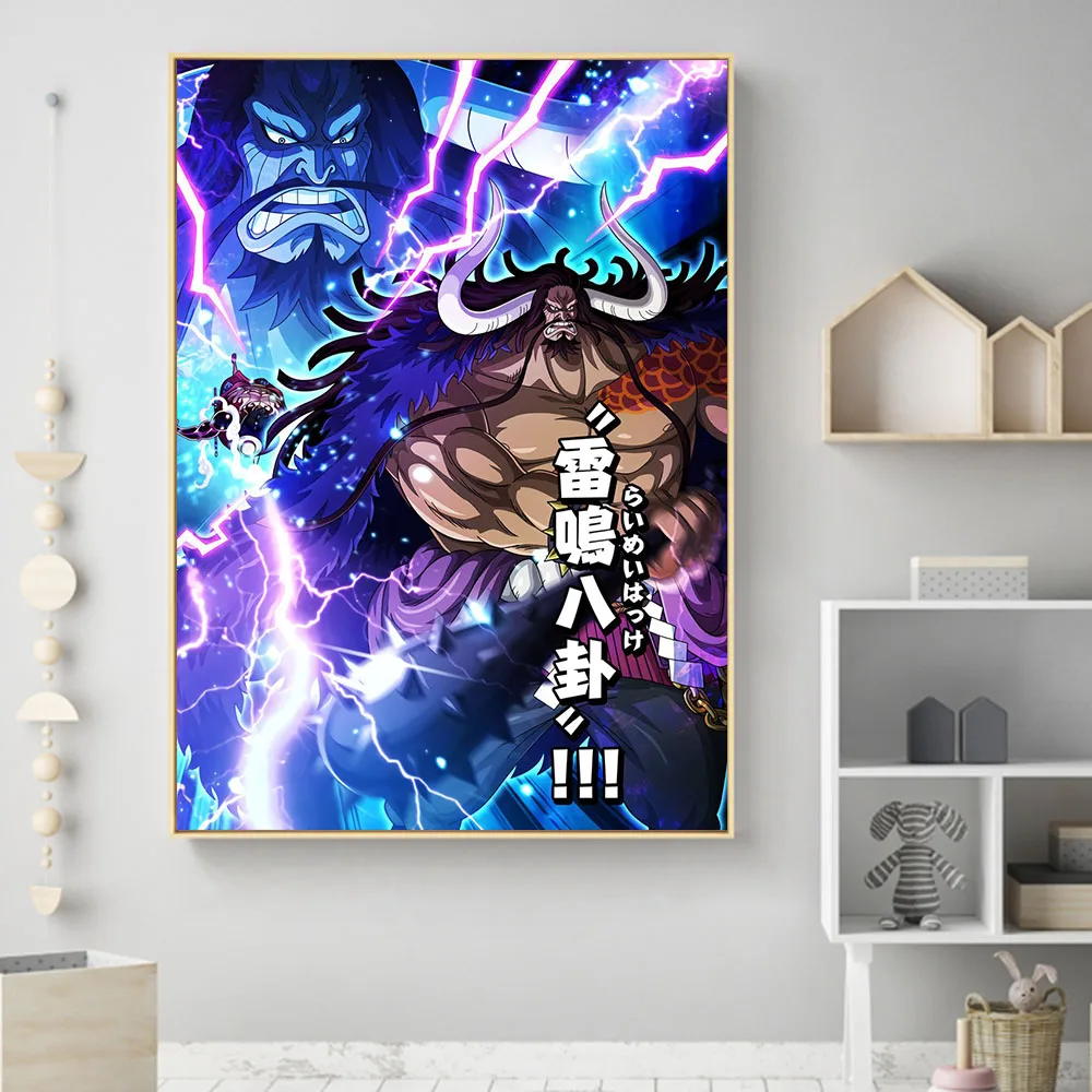 Waliicorners Anime Retro Roronoa Zoro wall art Hotel Home Decoration One Piece Kaido Luffy Anime Nostalgic Poster 23 H2b9a36e4e8b94c9daec290e3f269ee1aB