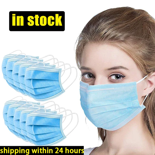 US $28.19  50PCS Face Mask Disposable Surgical Medical Mask Anti-dust mouth face masks Safe Breathable Mask Sa