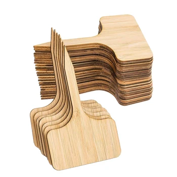 

Classic Durable Wood T-Shape Plant Labels Practical Multi-functional Seedings Sign Tags Marker Gardening Soil Insert Sticks
