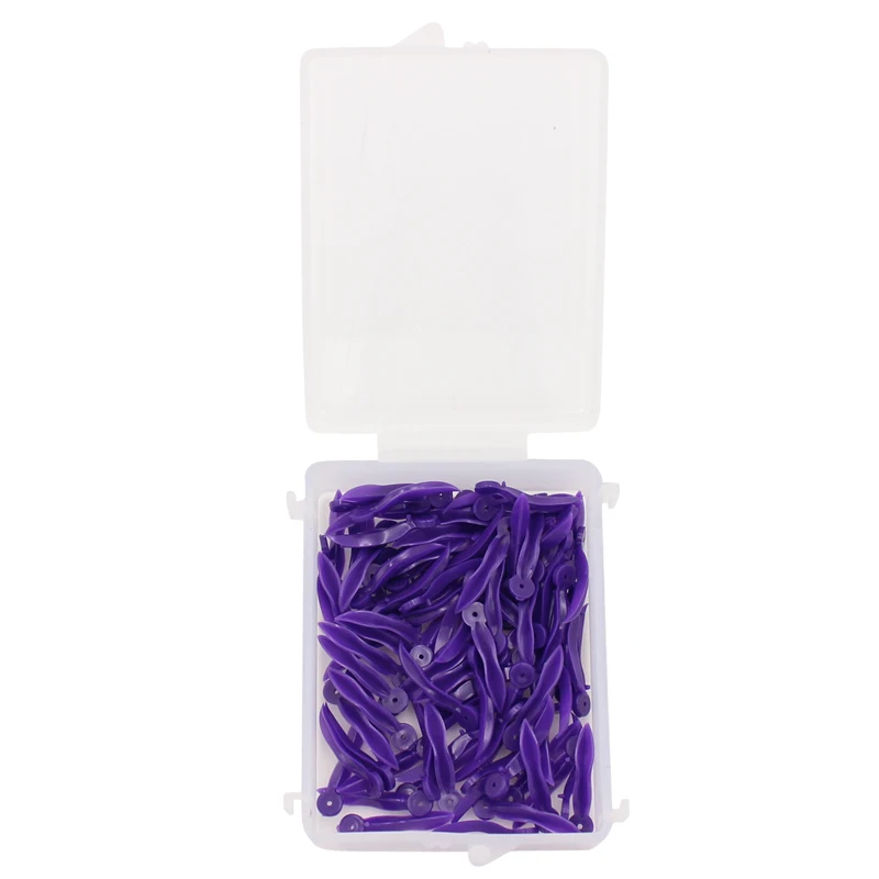 Purple(L) 100pcs 100 шт./кор. одноразовые стоматологические клинья медицинский пластик Diastema клинья с концом круглого отверстия стоматологические инструменты стоматологический лабораторный инструмент - Цвет: Purple(L) 100pcs