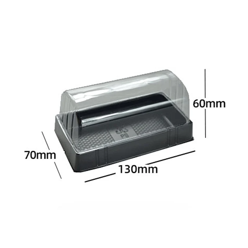 [60 комплектов] ZEQIU одноразовая коробка для торта с прозрачной крышкой и черным дном контейнер подходит для торта магазин супермаркет Ресторан