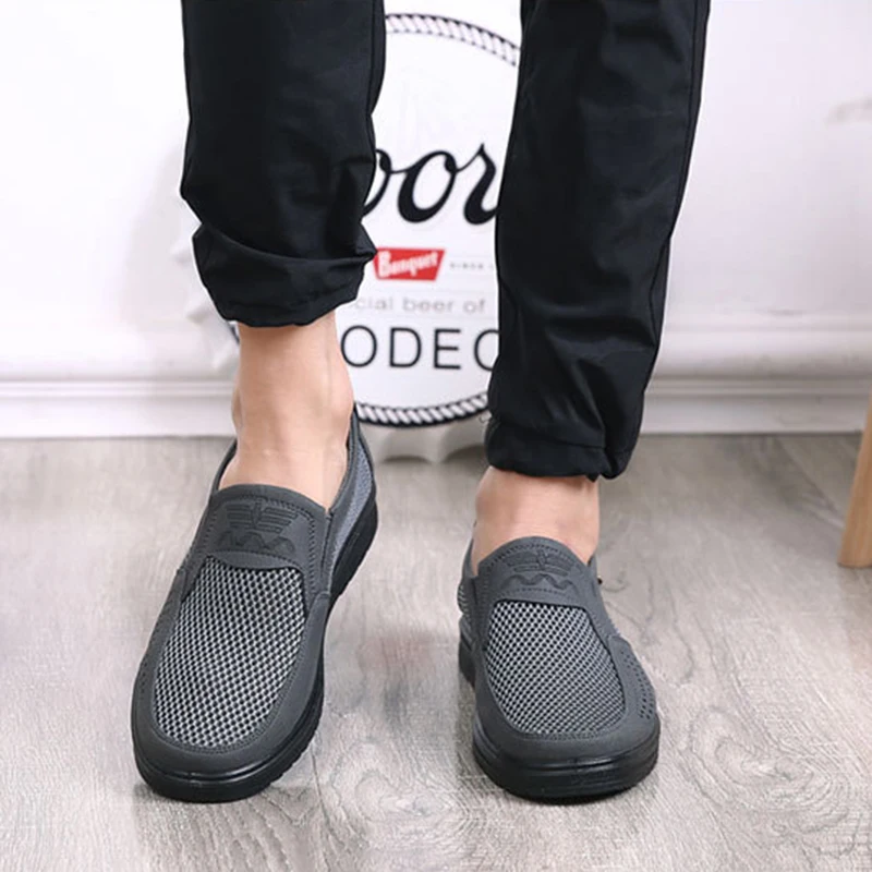 Casual Shoes and Sneakers Men Summer Style Mesh Flats Loafers Big Size