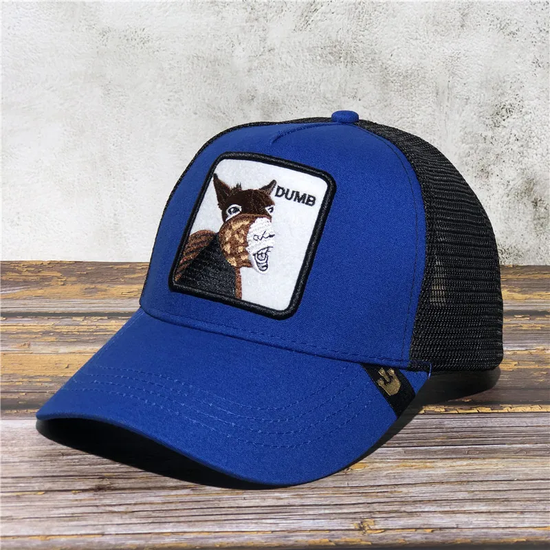 

Donkey with Open Mouth Dumb New Baseball Cap Christmas Deer Animal Exquisite embroidery Anime Cute Summer Mesh Sunshade hats