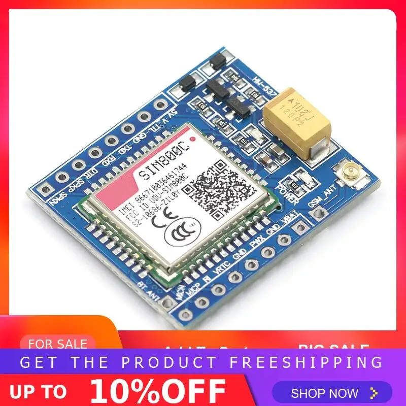 SIM800C GSM GPRS модуль 5 В/3,3 в ttl макетная плата IPEX с Bluetooth и TTS для Arduino STM32 C51 для Arduino