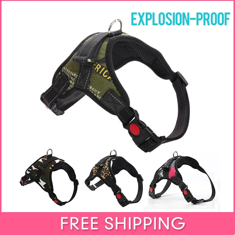 

Dog Harness Collar Explosion-Proof Adjustable Vest for Big Dogs Harnesses for Husky Walking Running Harness Outdoor Pet Products