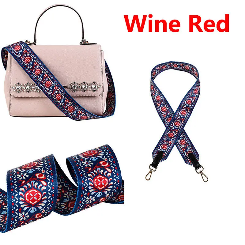 Мода замена кошелек холст ремень с высокой ручкой, на плечо, сумка через плечо сумка - Цвет: Wine Red
