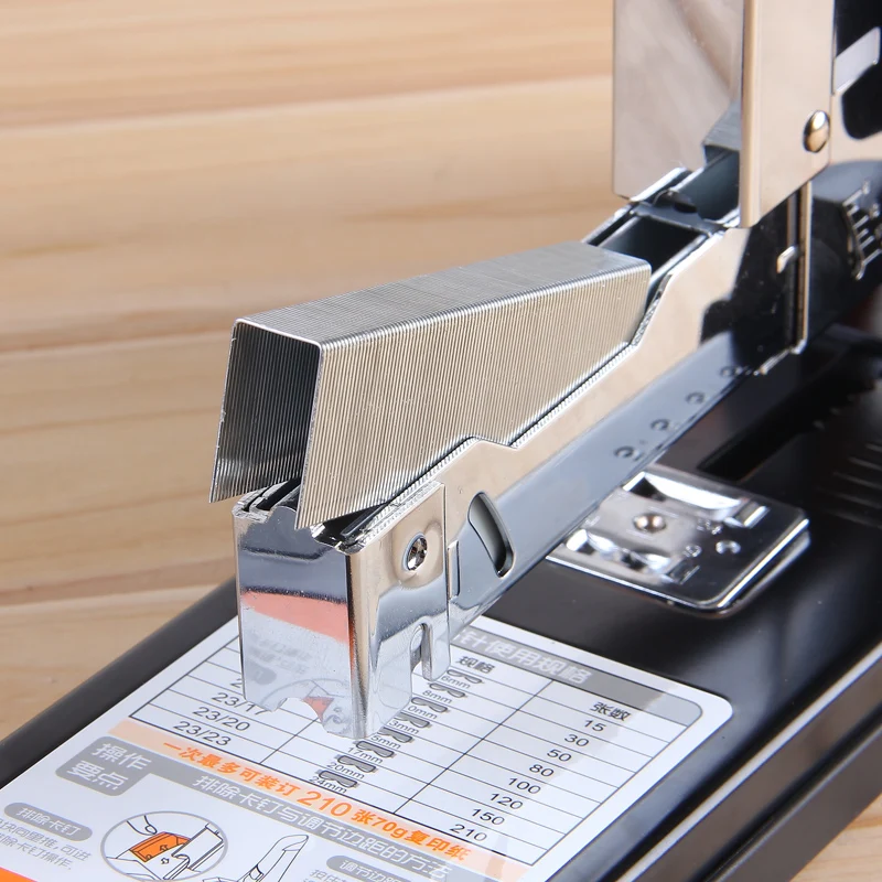 튼튼한 스테이플러, 두꺼운 노동 절약 스테이플러, 수동 휴대용 스테이플러, 두꺼운 70g 용지 210 페이지 주문 가능