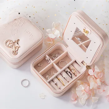 

Jewelry Packaging Box Casket Box For Exquisite Makeup Case Cosmetics Beauty Organizer Container Boxes Graduation Birthday Gift