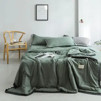 

28 Pure Color Washed Cotton Summer Air Condition Quilt for Bed Sofa Travel Airplane Super Soft Breathable Thin Quilts Bedspread
