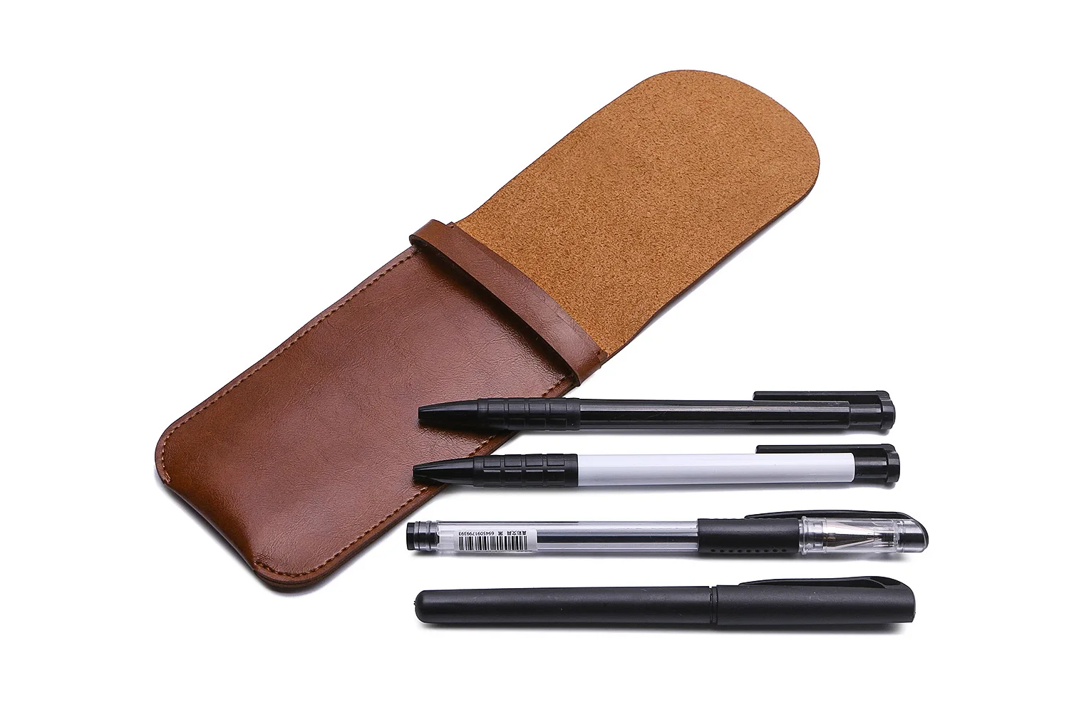 

Two Pieces Multi-Pack Leather Pen Case Fountain Pen Protective Case Pencil Case Customizable Logo Storage Cover Leather Bag