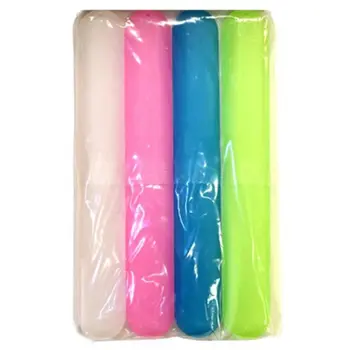 

4 Pack Toothbrush Holders Case Travel Camping Cover Tube Plastic Box Set New !!