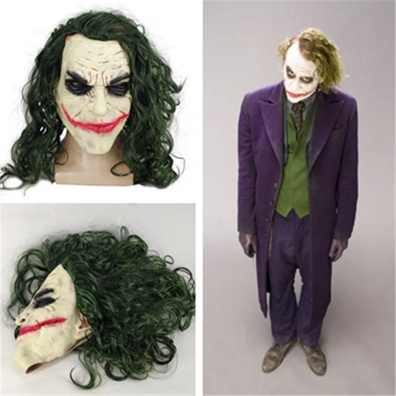 The Dark Knight Cosplay Joker Memakai Topeng Cosplay Halloween Kepala Masker Tahap Kinerja Alat Peraga Anak Laki Laki Kostum Aksesoris Aliexpress