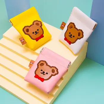 

Bear Kawaii Earphone Case Korea Coin Purse Japan Earphone Holder Bags Airpods Protective Sleeve Mini Money Storage Purse Bag