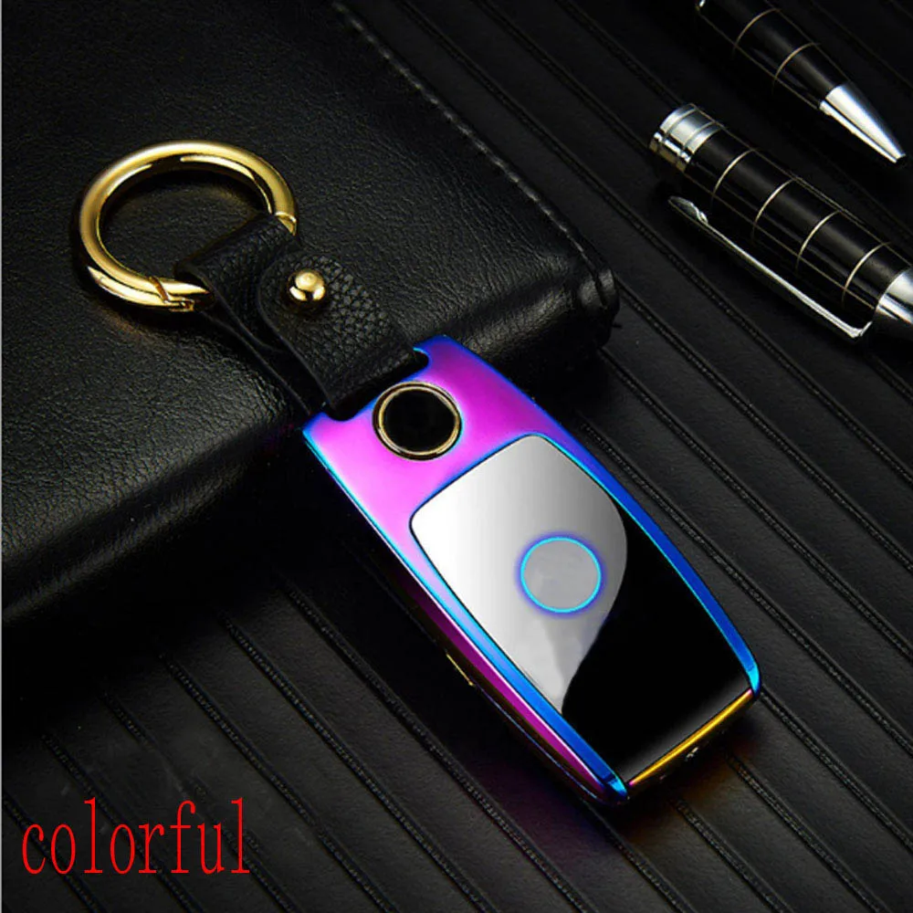 USB Зажигалка освещение светодиодный экран Ключ Пряжка