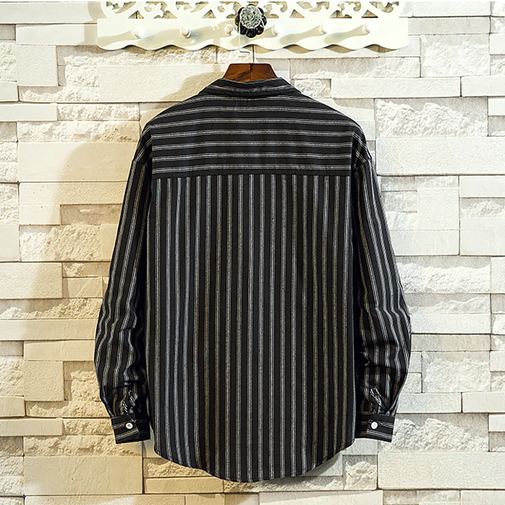 Модные мужские рубашки camisa повседневная мужская рубашка с принтом уличная одежда с длинным рукавом Свободная Съемная Мужская блузка Топ мужские рубашки