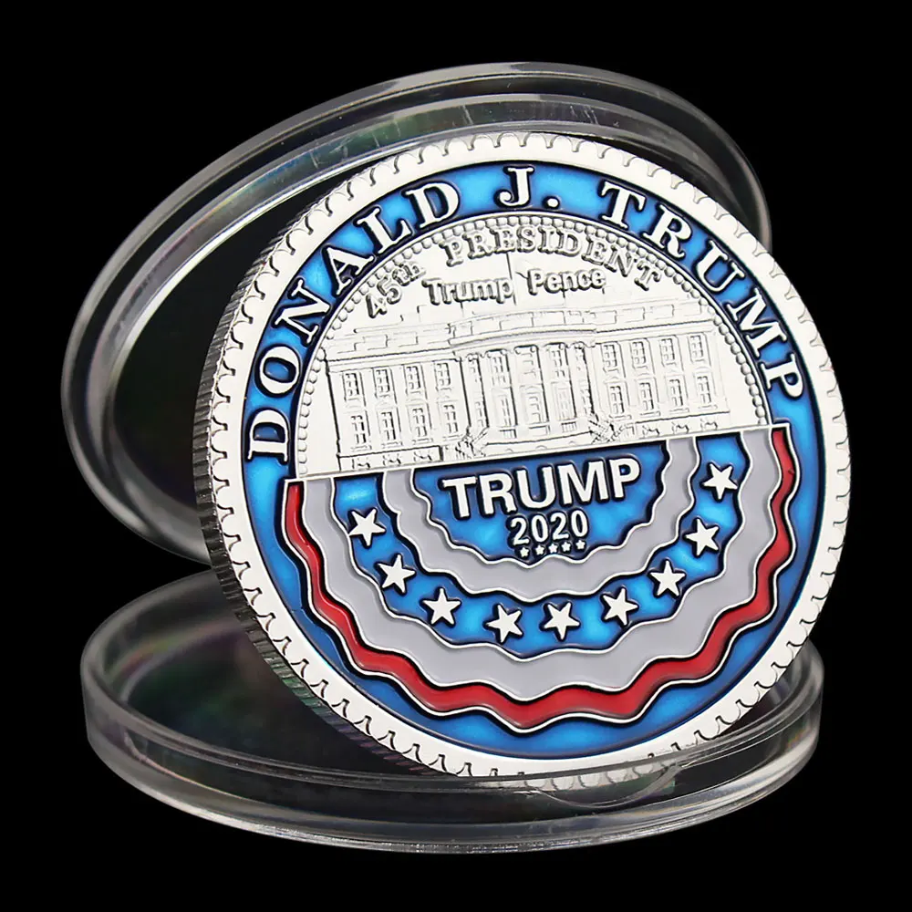 President of United States Donald Trump Collectible Silver Plated Coin Keep America Great Souvenir Commemorative | Дом и сад